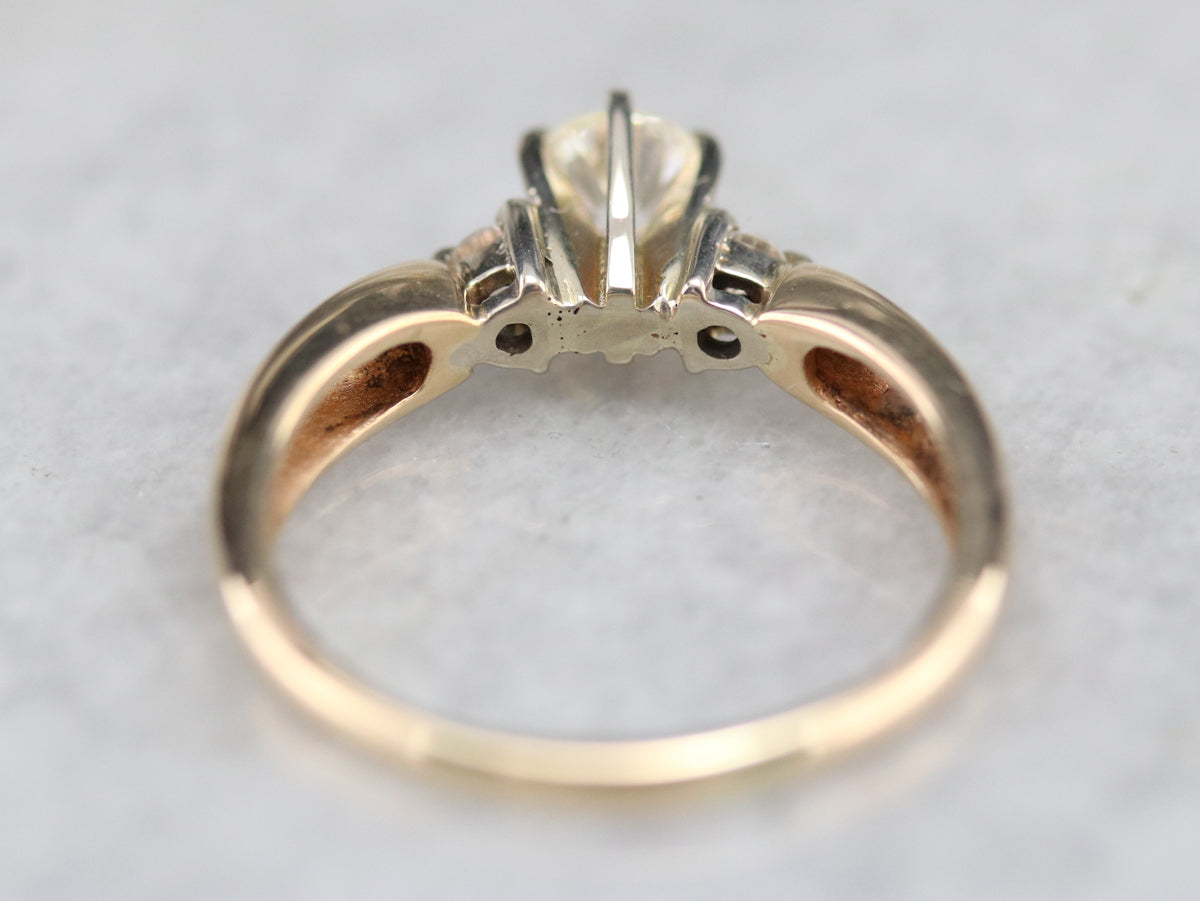 Vintage Three Stone Diamond Engagement Ring