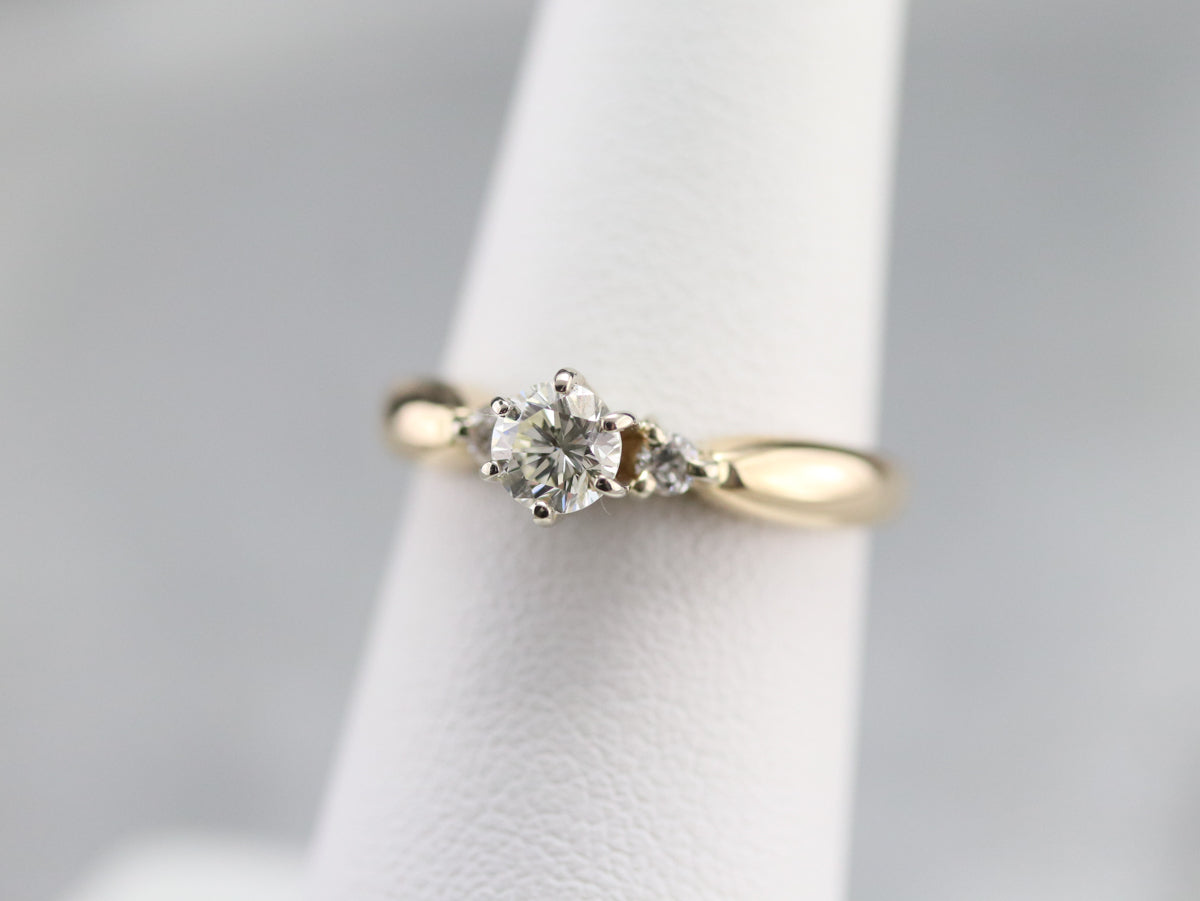Vintage Three Stone Diamond Engagement Ring