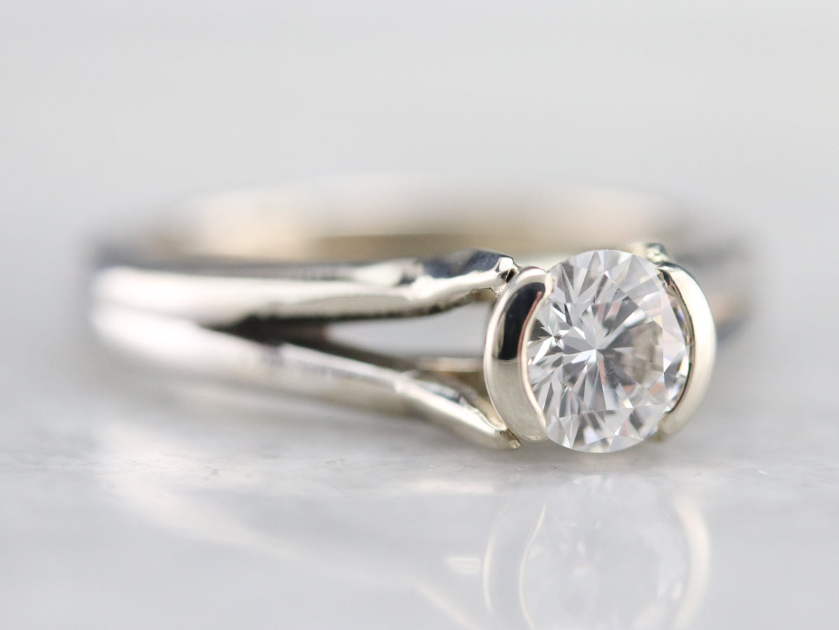 White Gold Diamond Solitaire Engagement Ring