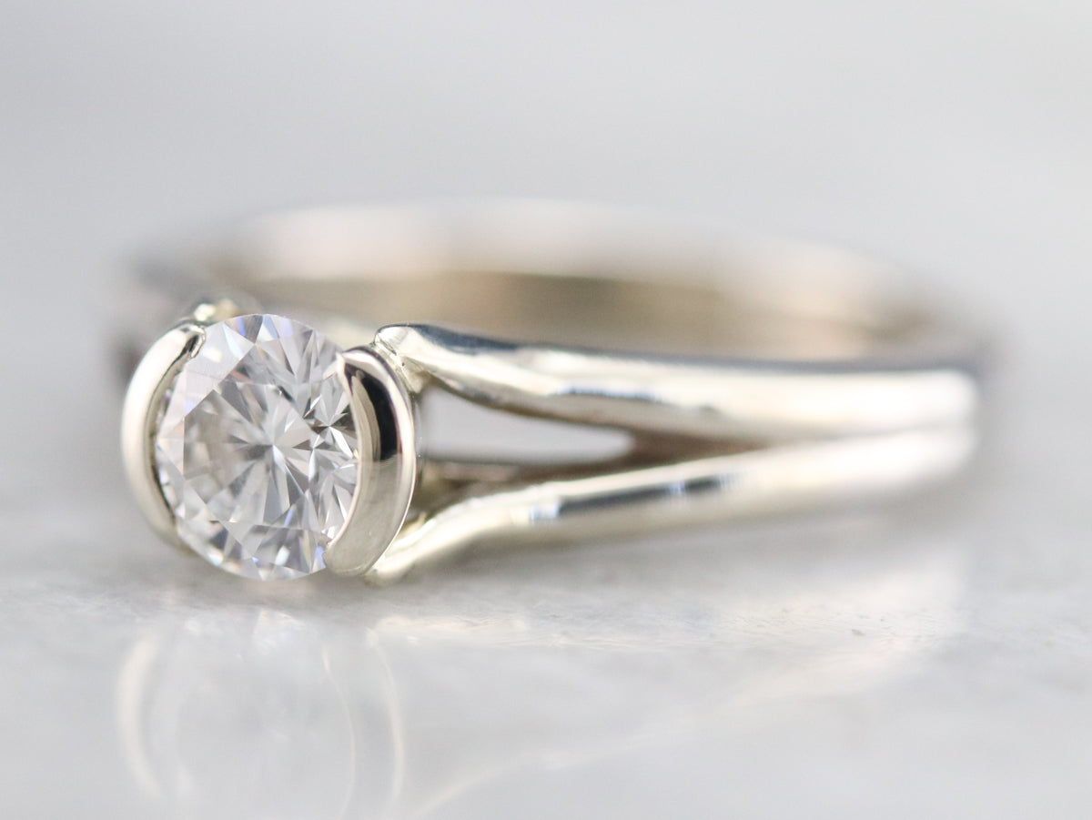 White Gold Diamond Solitaire Engagement Ring