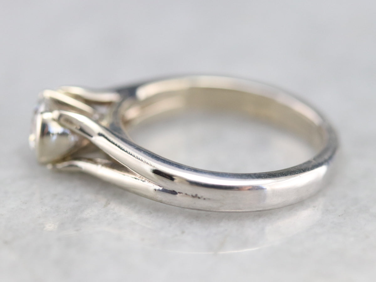 White Gold Diamond Solitaire Engagement Ring