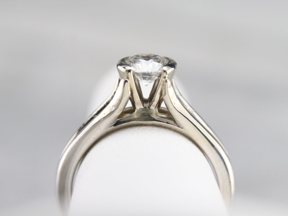 White Gold Diamond Solitaire Engagement Ring