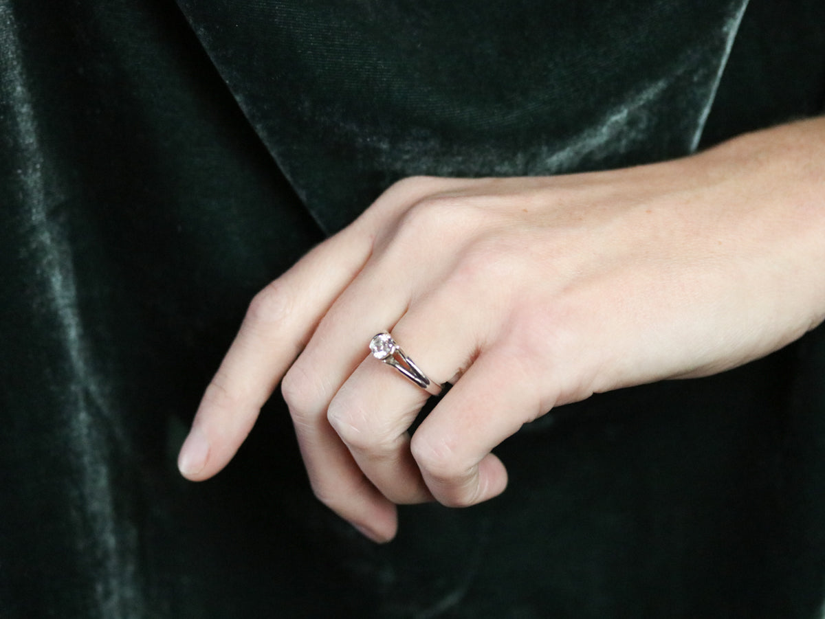 White Gold Diamond Solitaire Engagement Ring