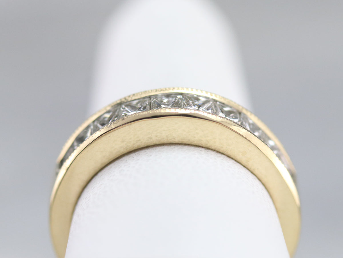 Princess Cut Diamond Band