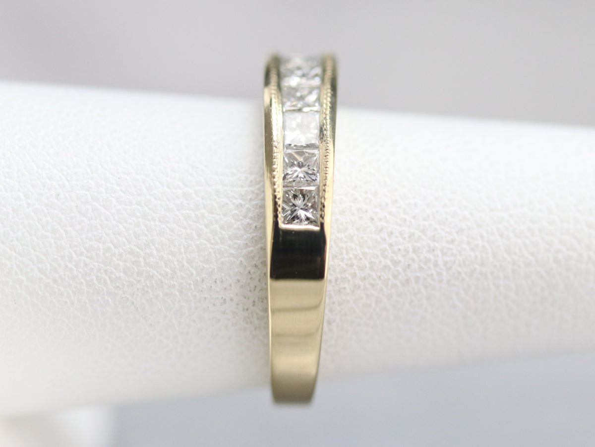 Princess Cut Diamond Band