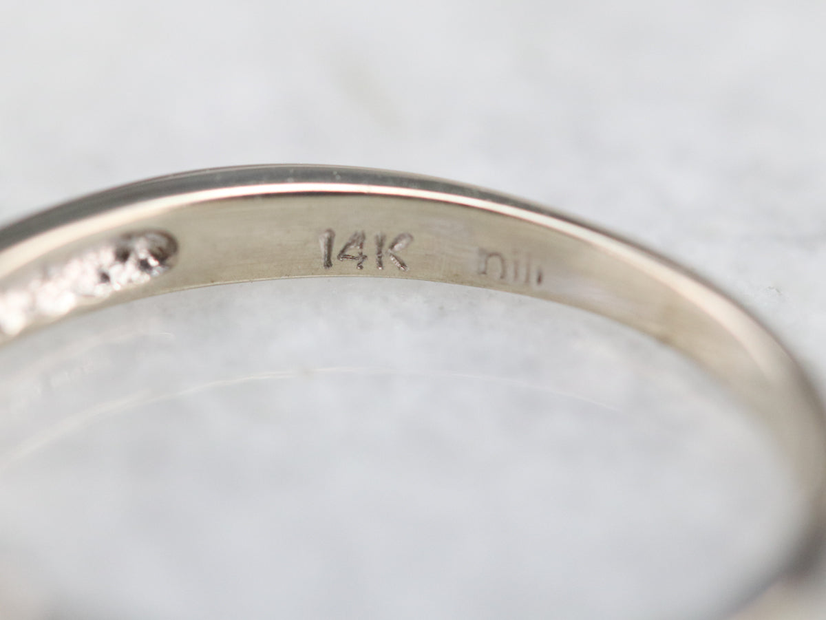 Modern Three Stone Diamond Engagement Ring