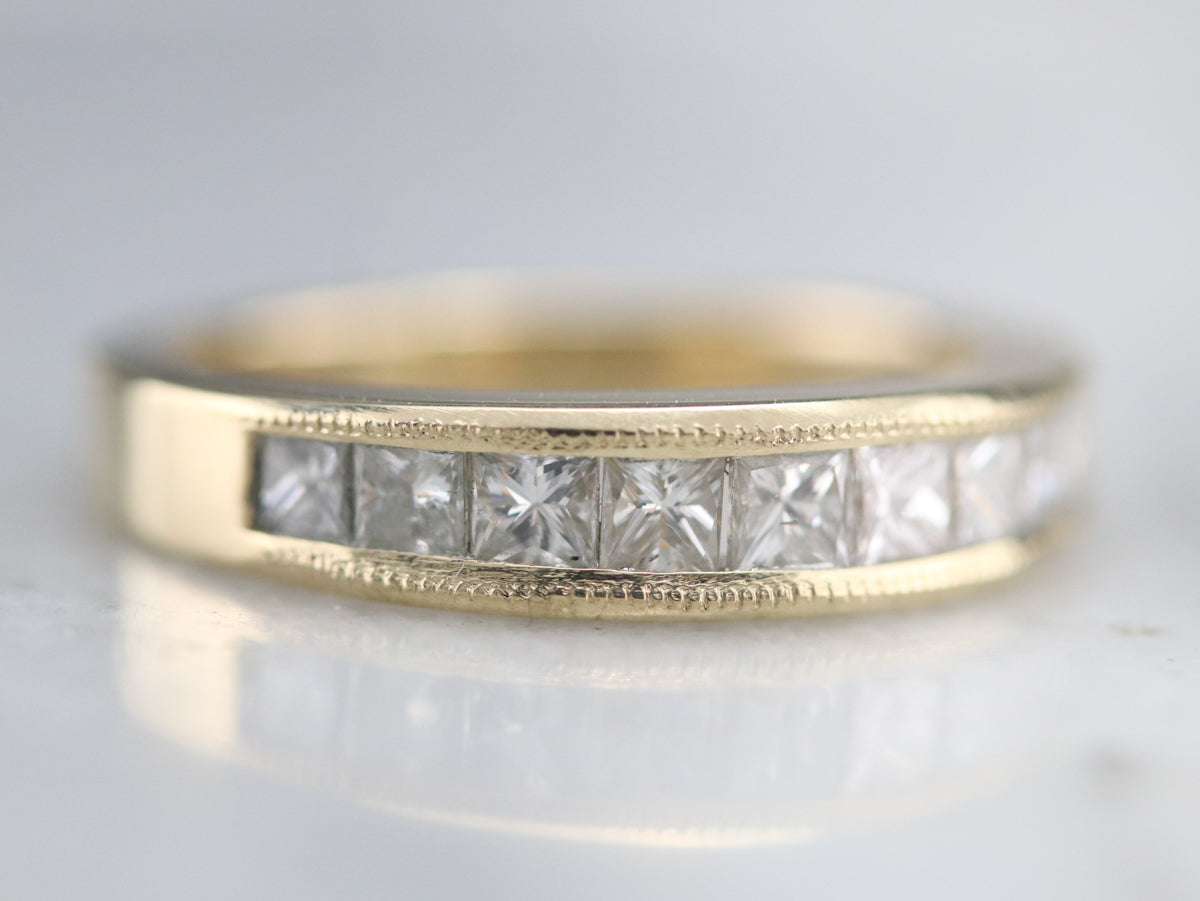 Princess Cut Diamond Band