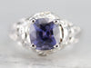 Purple Sapphire Diamond Filigree Ring