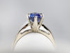 Sapphire White Gold Solitaire Engagement Ring