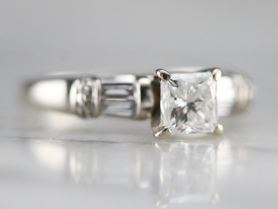 Modern Princess Cut Diamond Engagement Ring