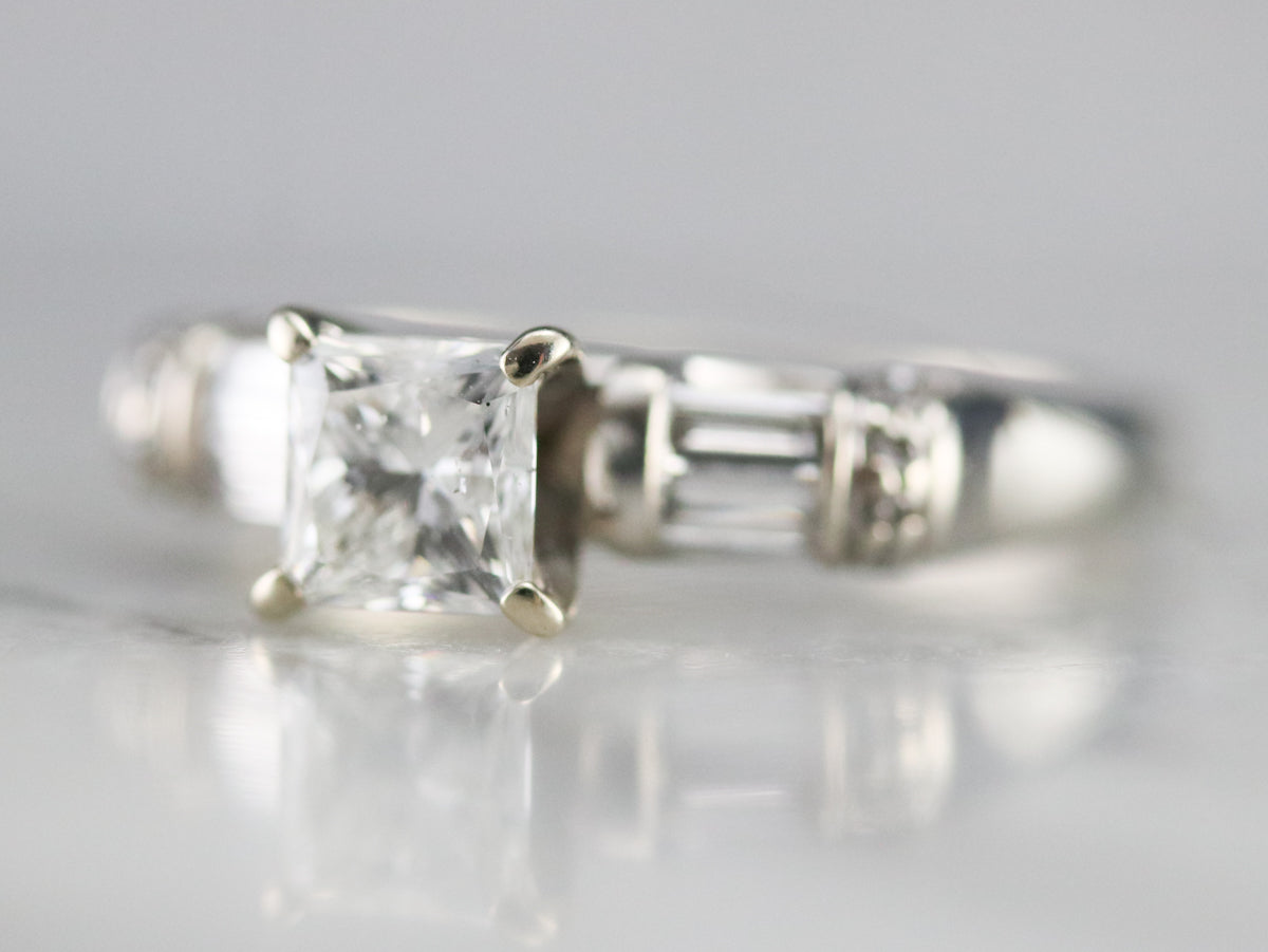 Modern Princess Cut Diamond Engagement Ring