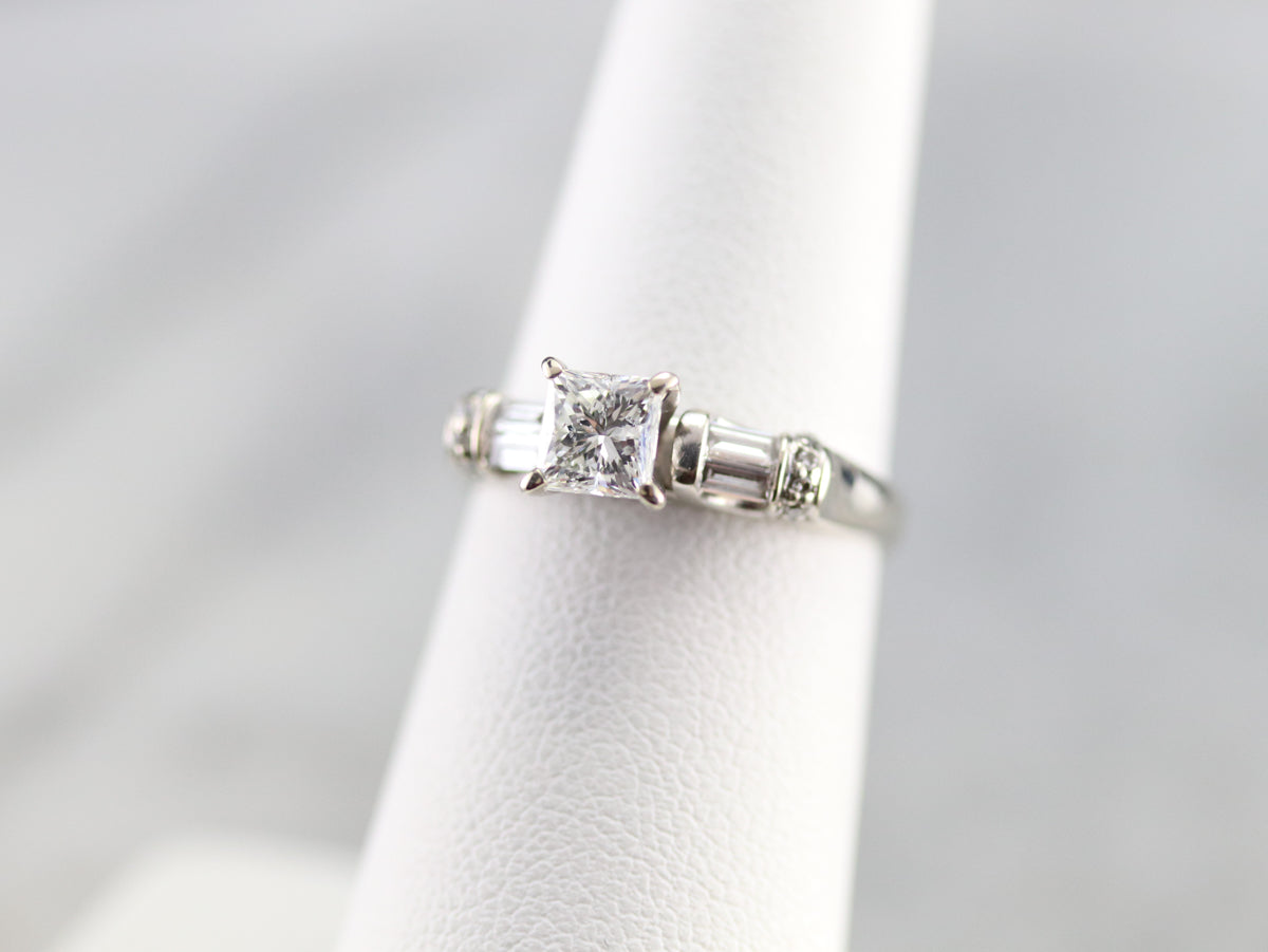 Modern Princess Cut Diamond Engagement Ring