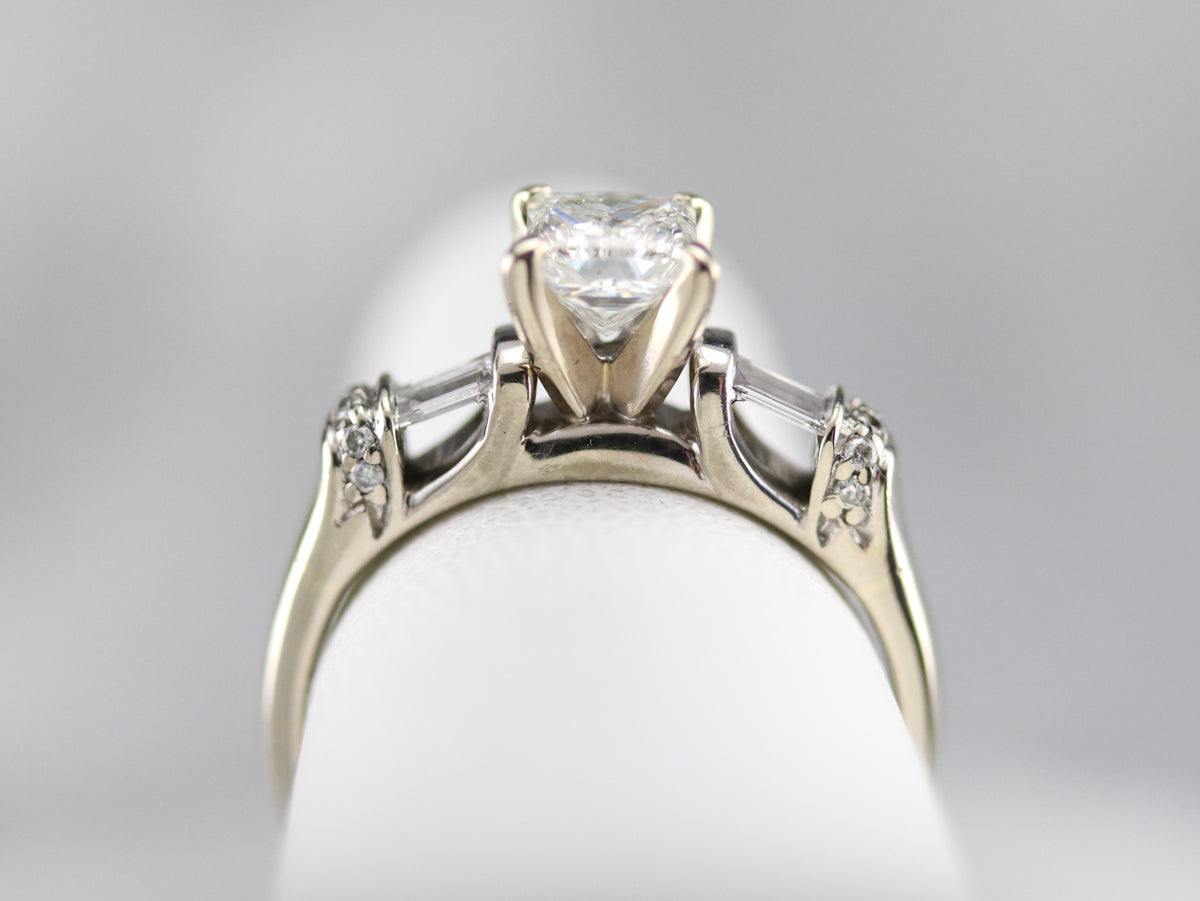 Modern Princess Cut Diamond Engagement Ring