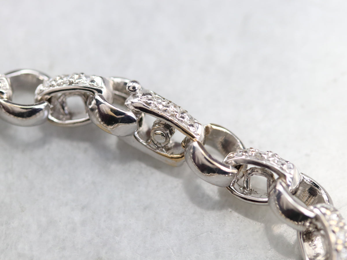 Designer Kronen Diamond Locket Charm Bracelet