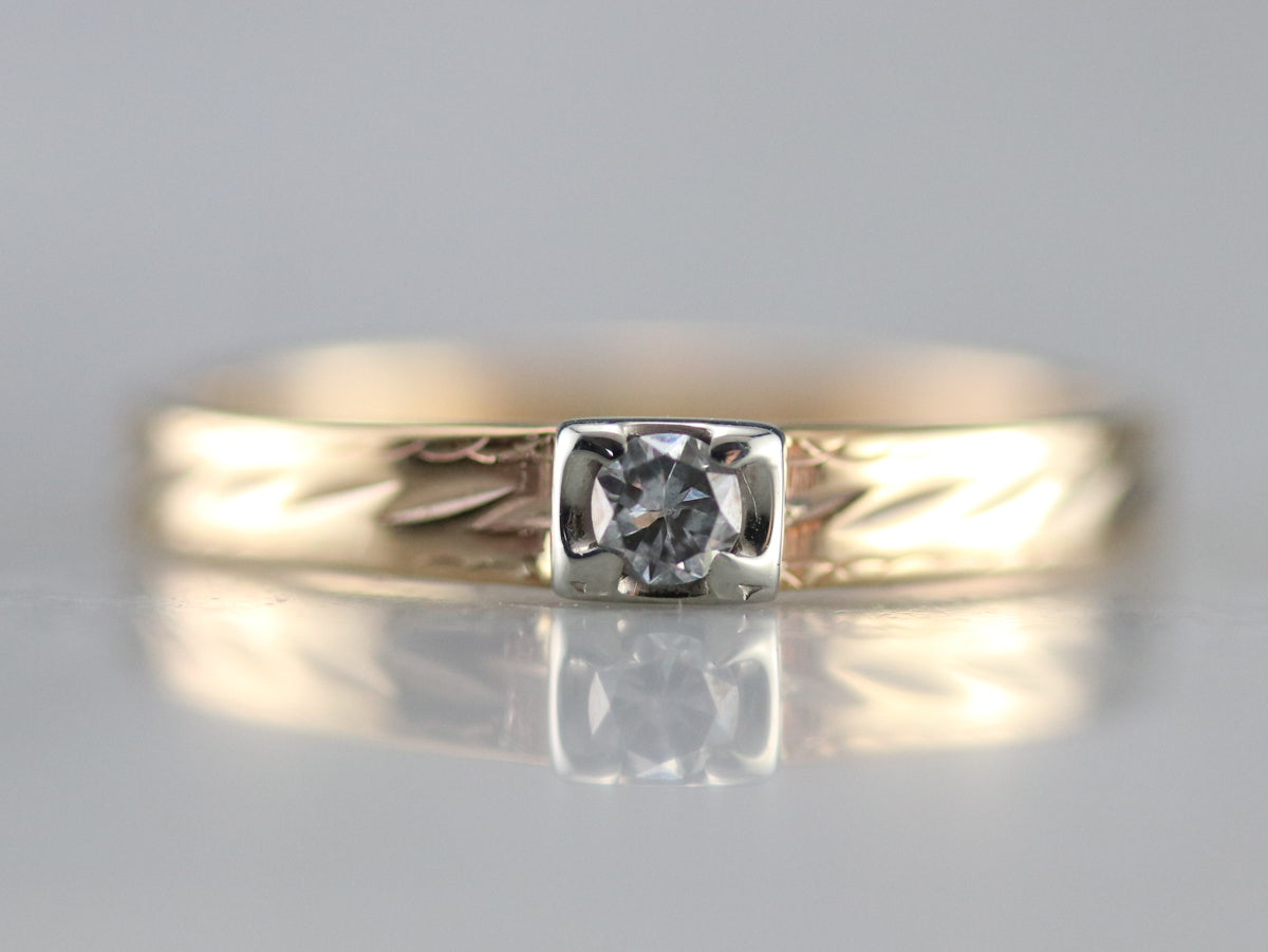 Vintage Diamond Solitaire Band