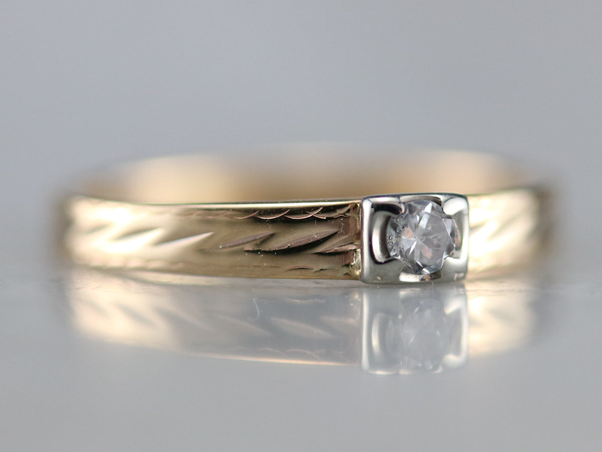 Vintage Diamond Solitaire Band