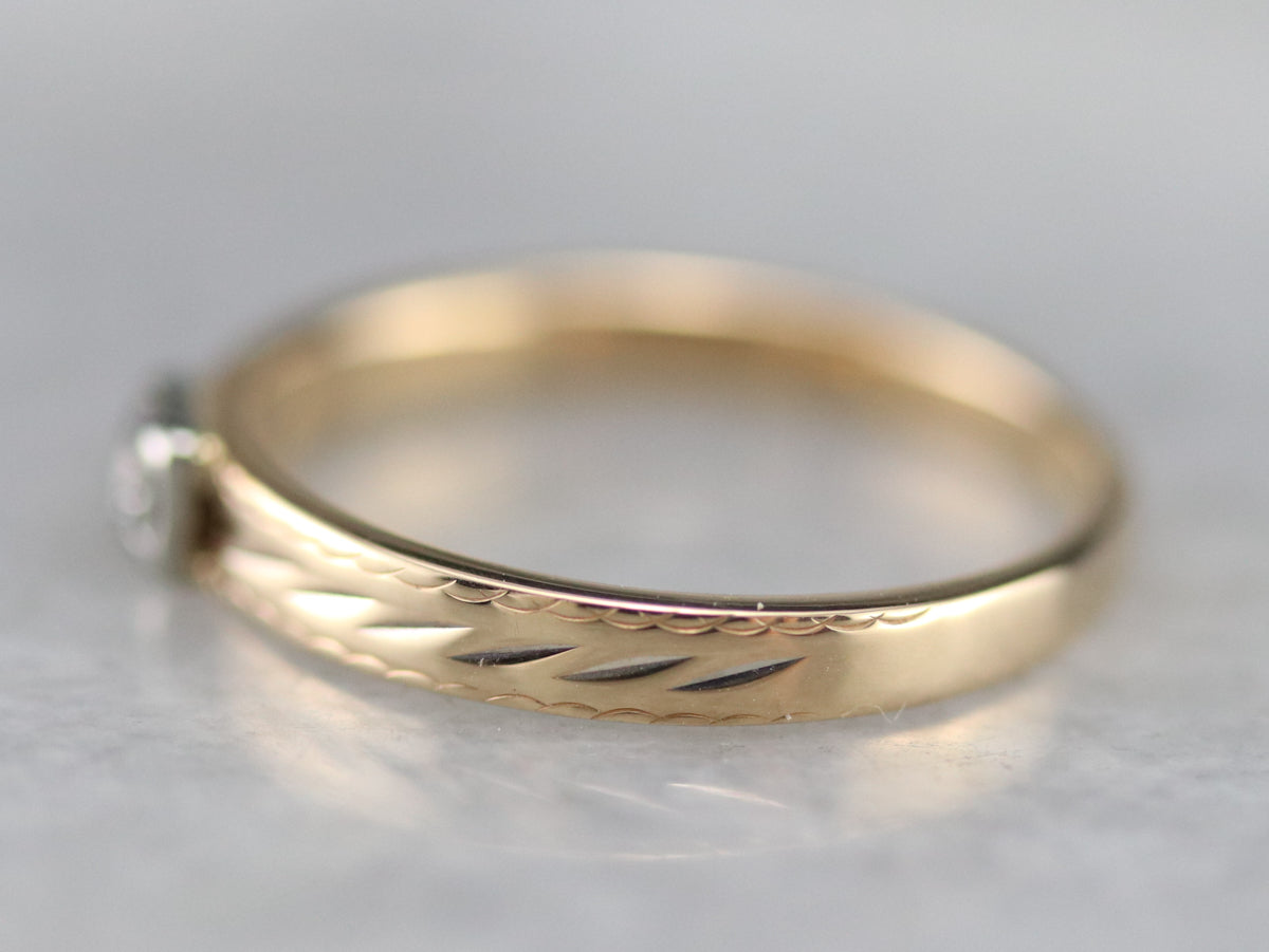 Vintage Diamond Solitaire Band