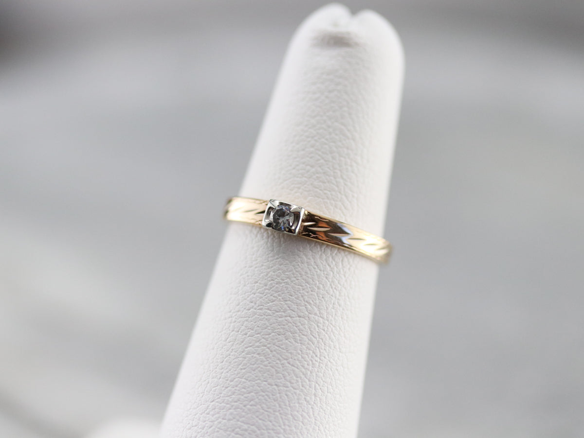 Vintage Diamond Solitaire Band