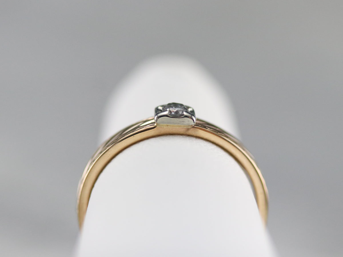 Vintage Diamond Solitaire Band