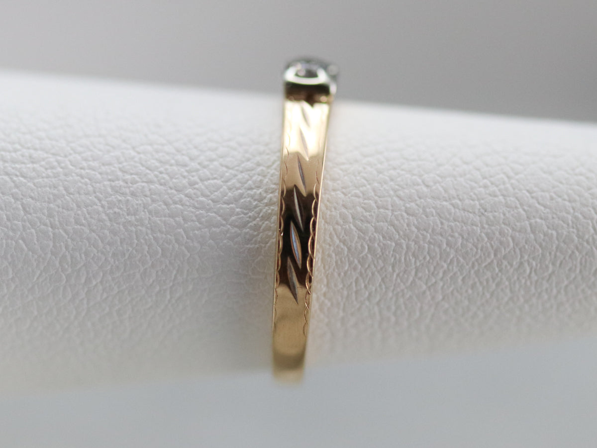 Vintage Diamond Solitaire Band