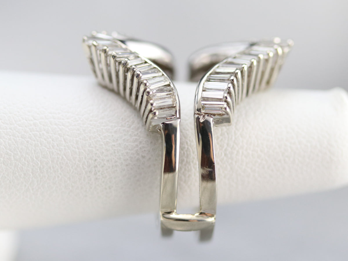 Anillo potenciador de diamantes baguette