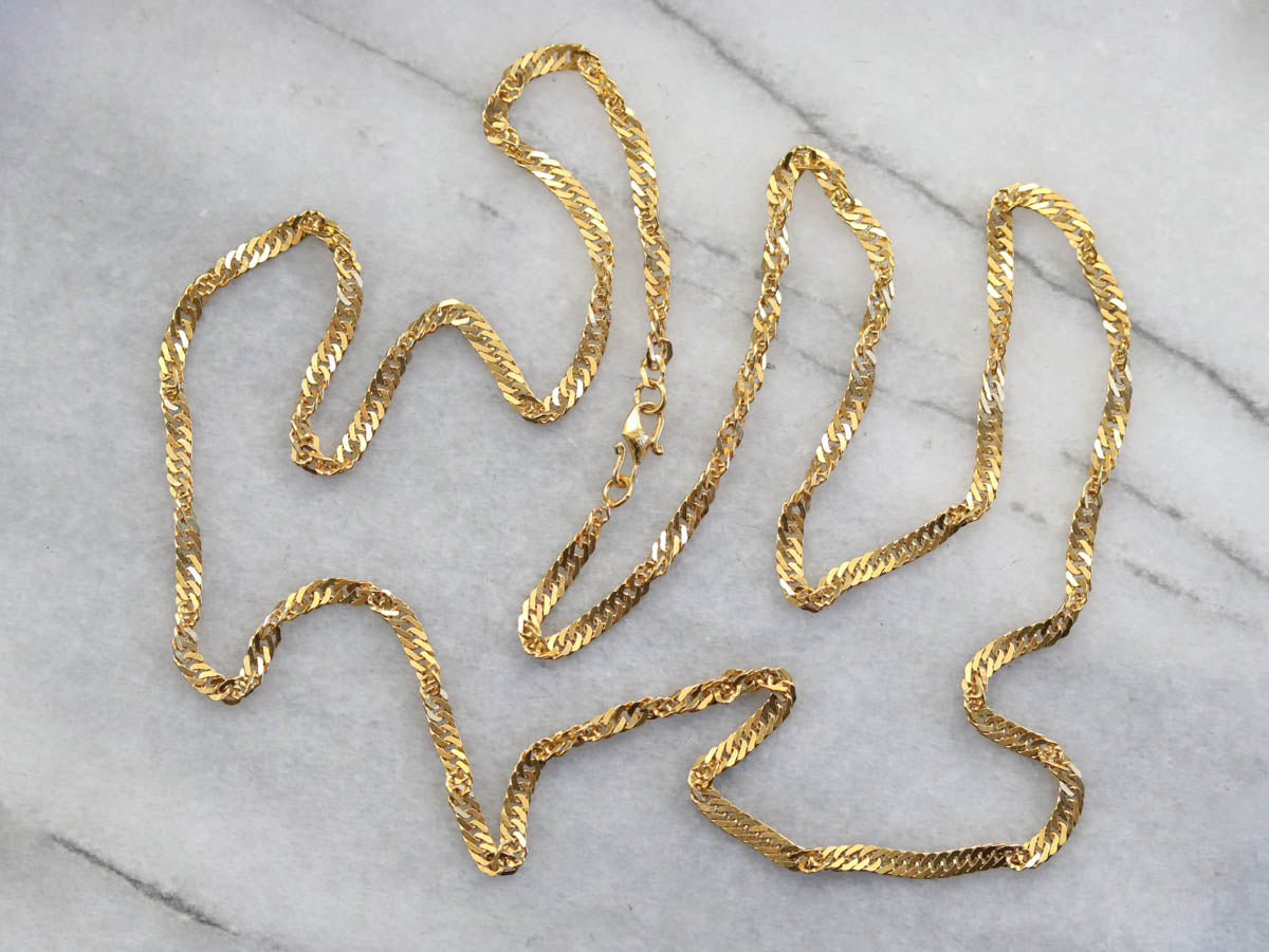 High 22-Karat Gold Fancy Twist Chain