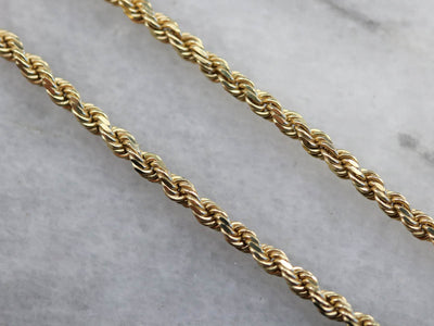 Gold Twisted Rope Chain Necklace