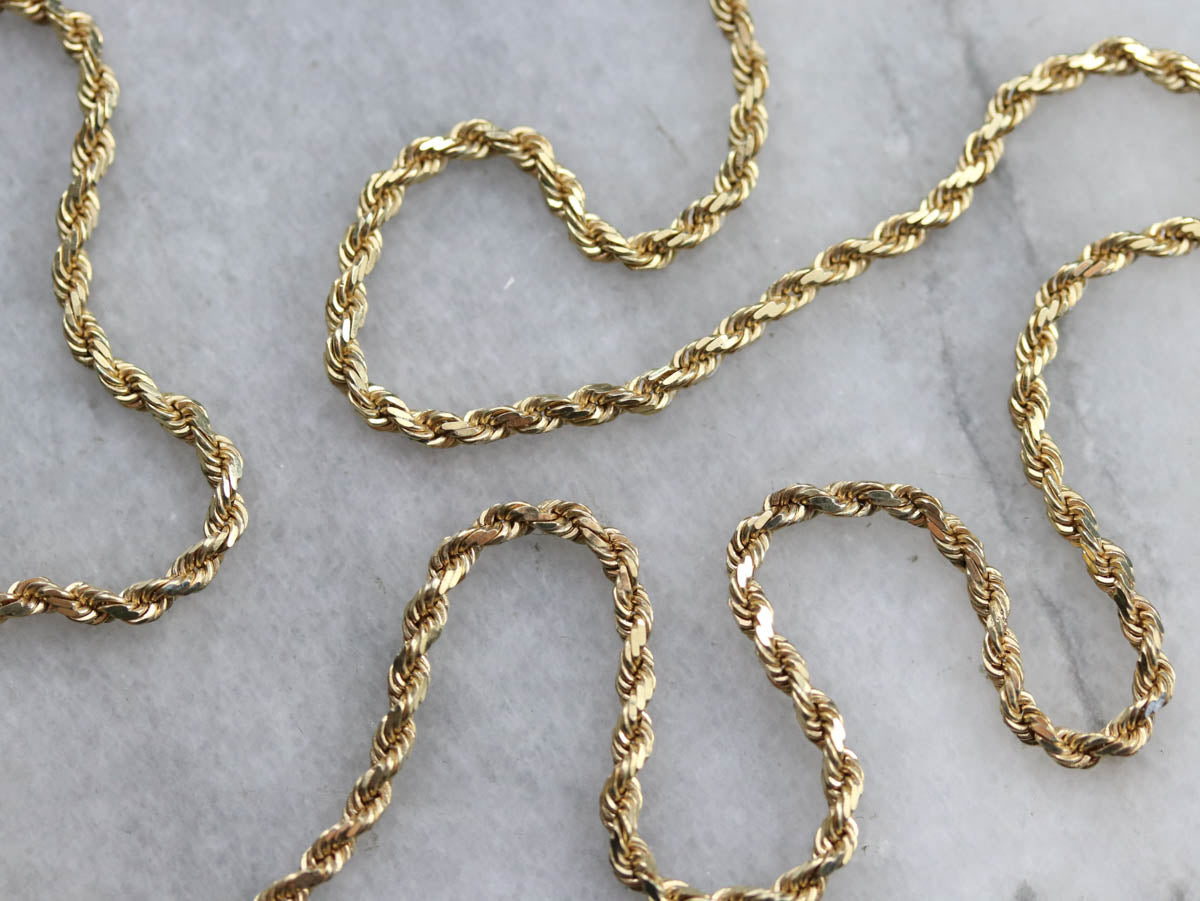 Gold Twisted Rope Chain - Market Square Jewelers