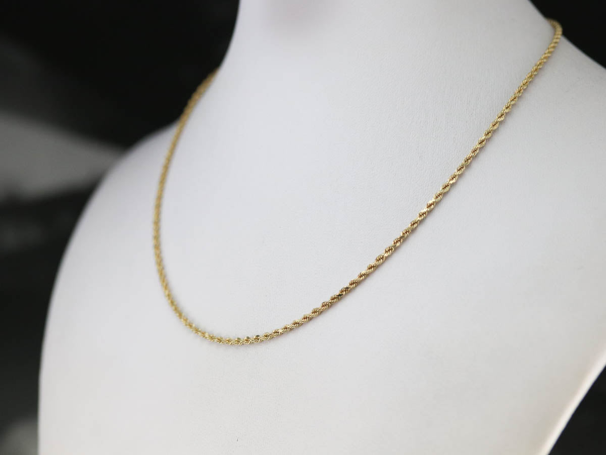 Gold Twisted Rope Chain - Market Square Jewelers