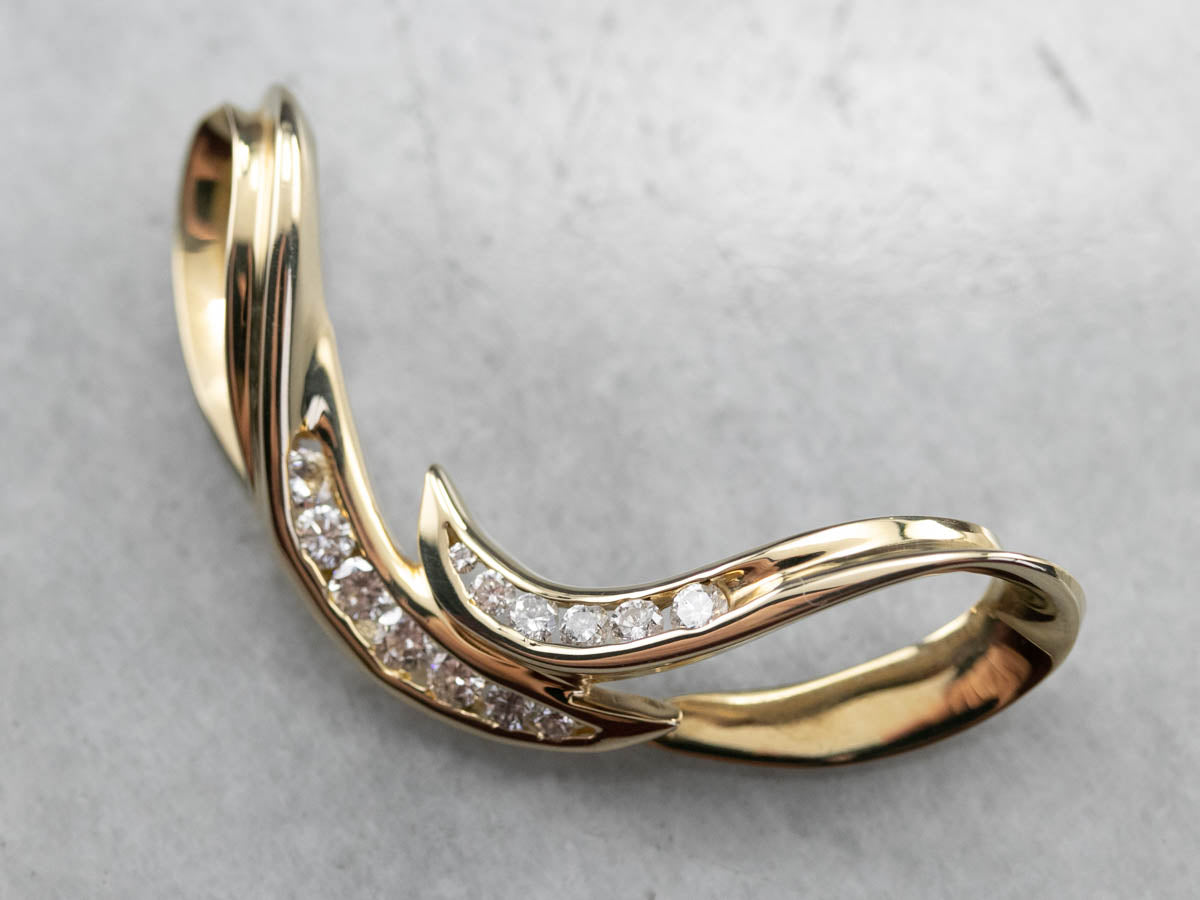 Modern Diamond Slide Pendant