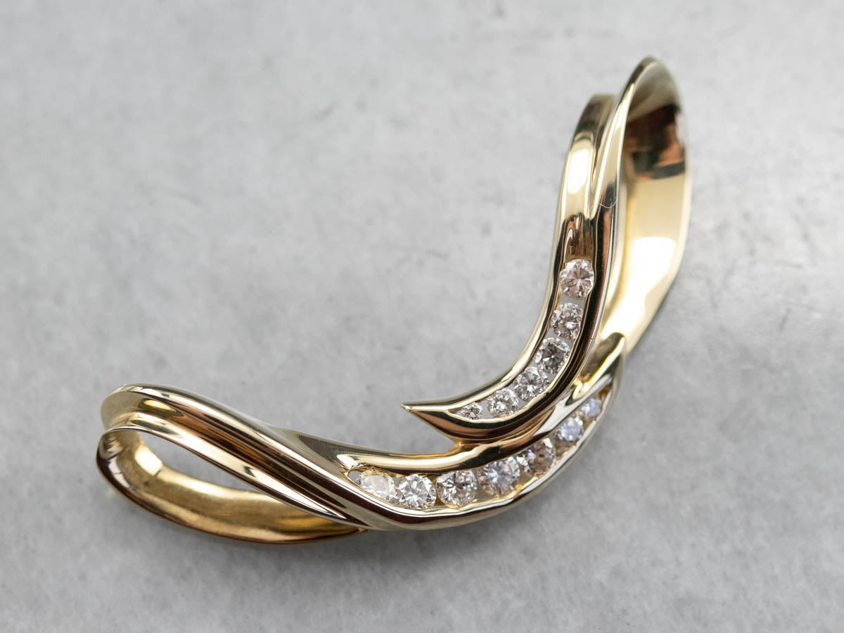 Modern Diamond Slide Pendant