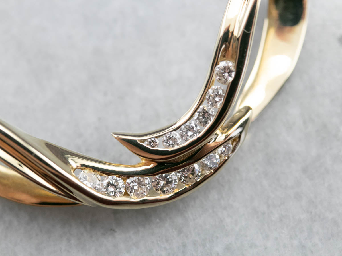 Modern Diamond Slide Pendant