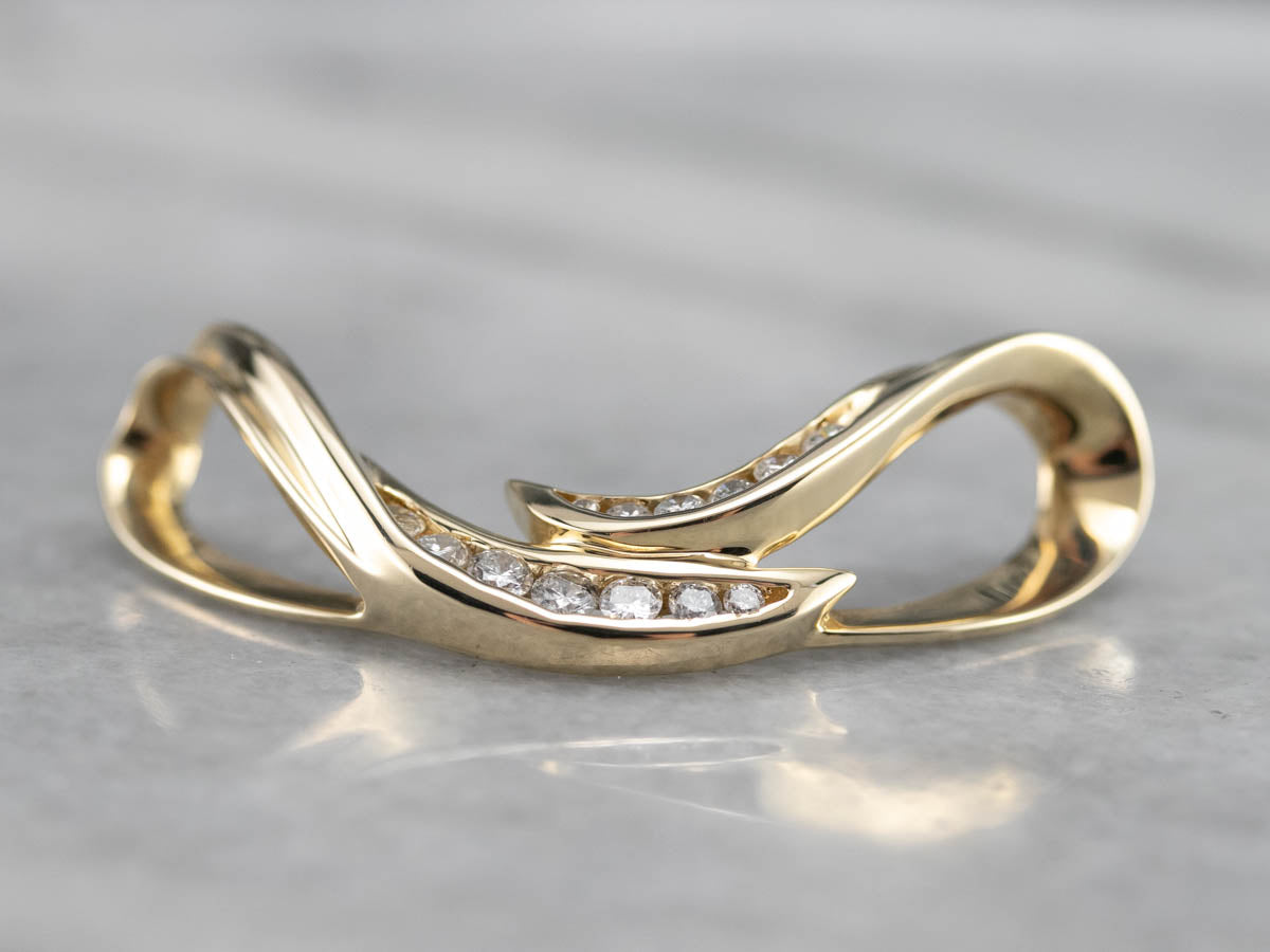 Modern Diamond Slide Pendant