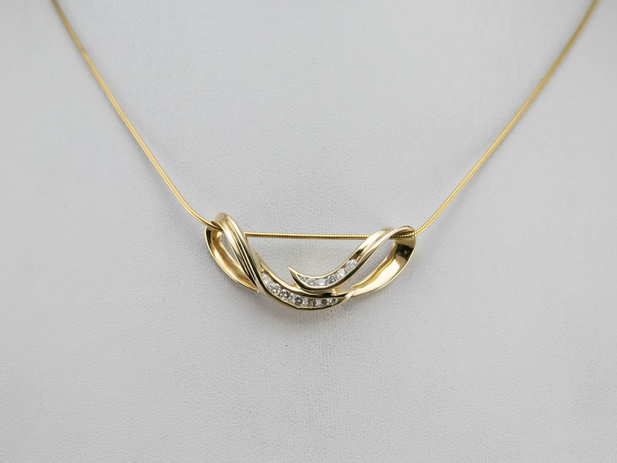 Modern Diamond Slide Pendant