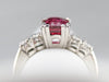 Amazing Platinum Ruby and Diamond Engagement Ring