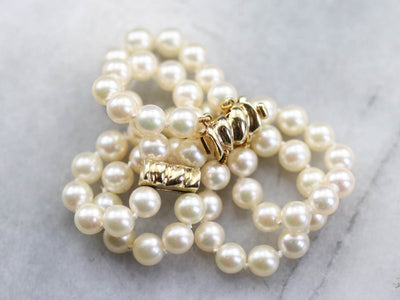 Double Strand Pearl Beaded Bracelet