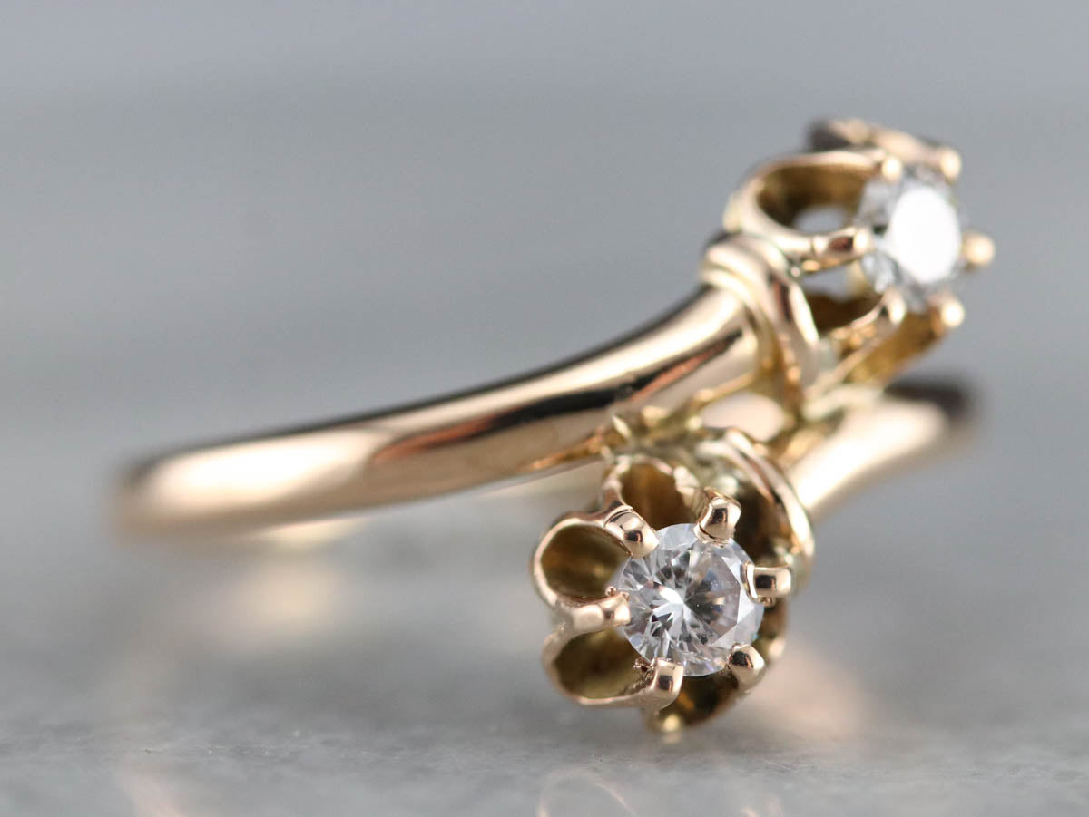 Buttercup Diamond Bypass Ring