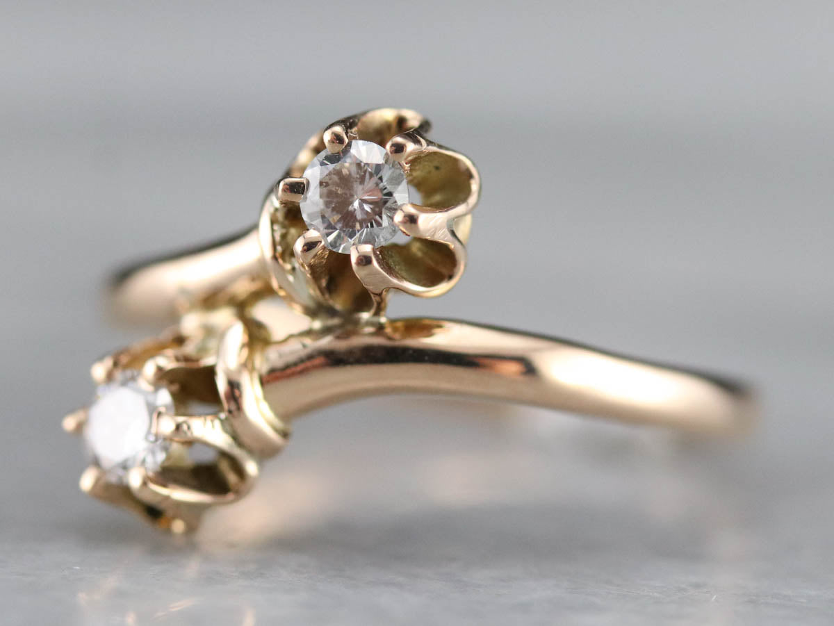 Buttercup Diamond Bypass Ring