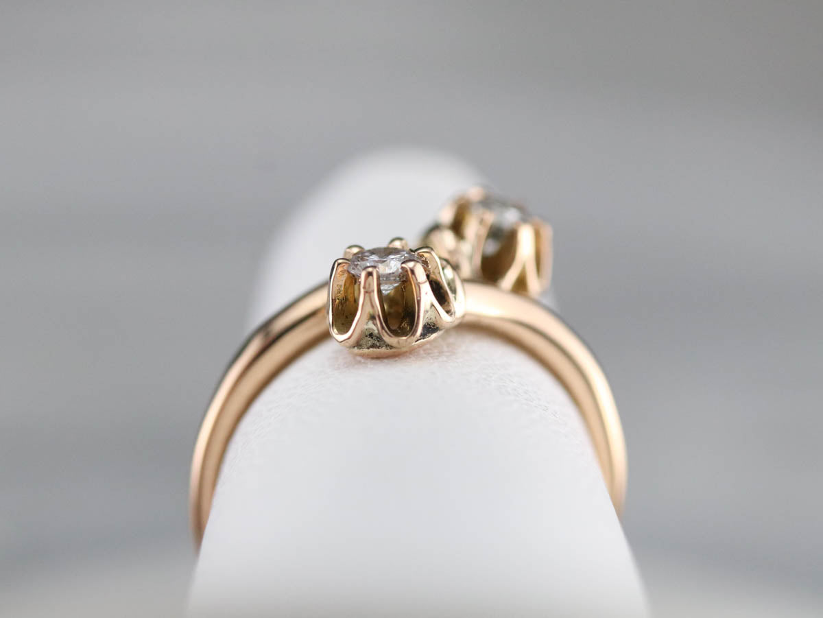 Buttercup Diamond Bypass Ring