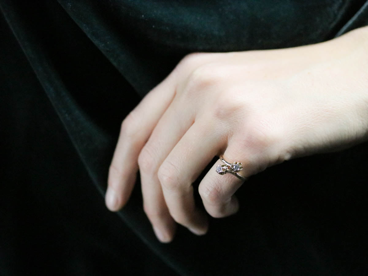 Buttercup Diamond Bypass Ring