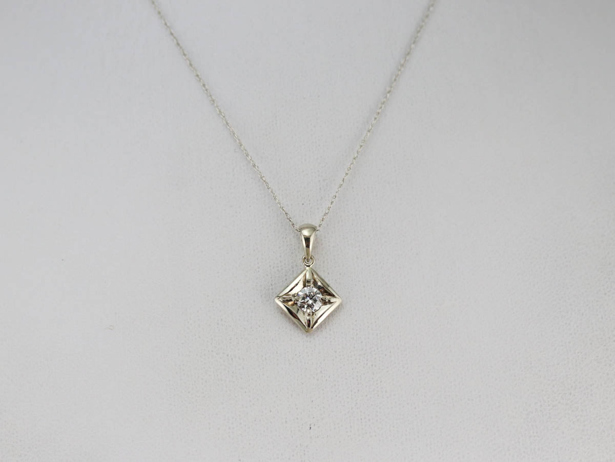 White Gold Diamond Pendant