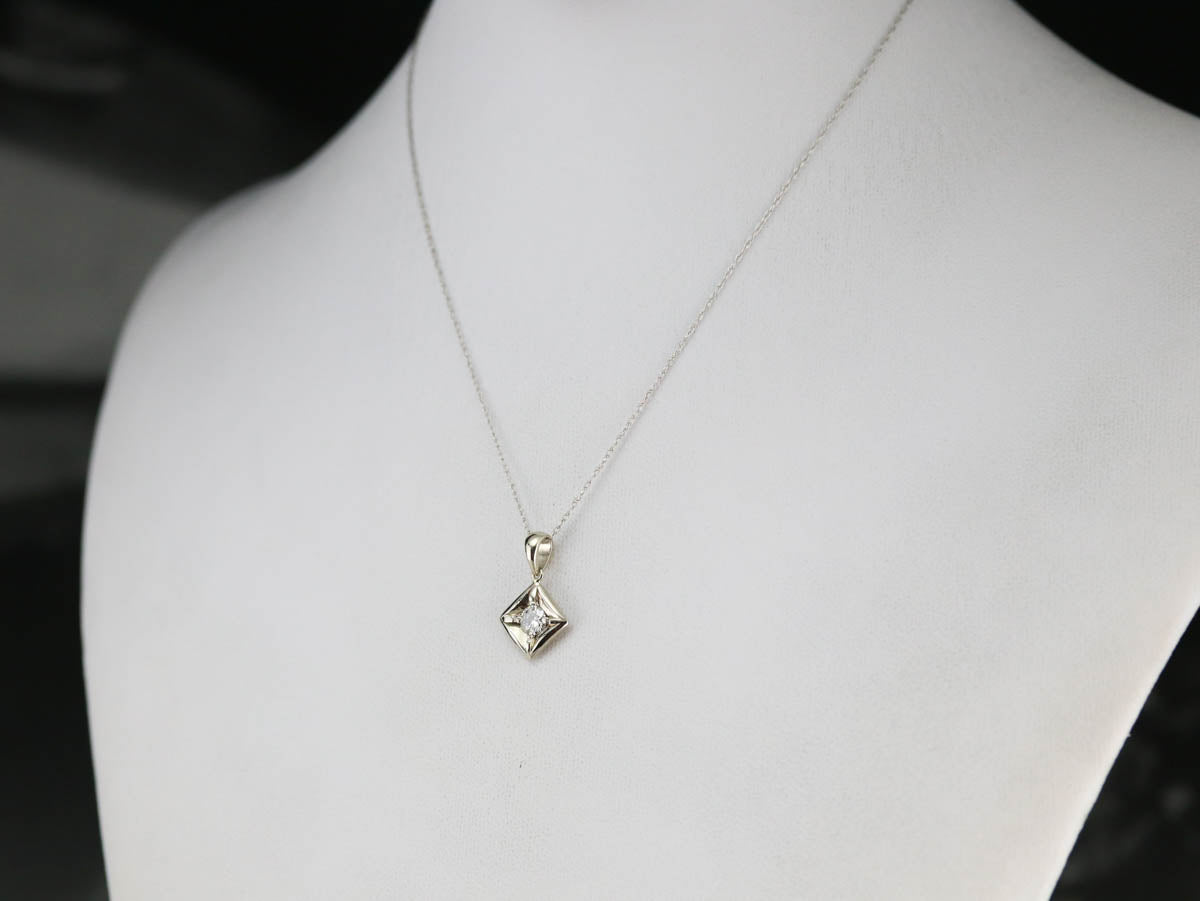 White Gold Diamond Pendant