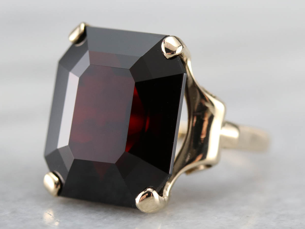 Vintage Garnet Cocktail Ring
