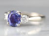 Purple Sapphire and Diamond Ring