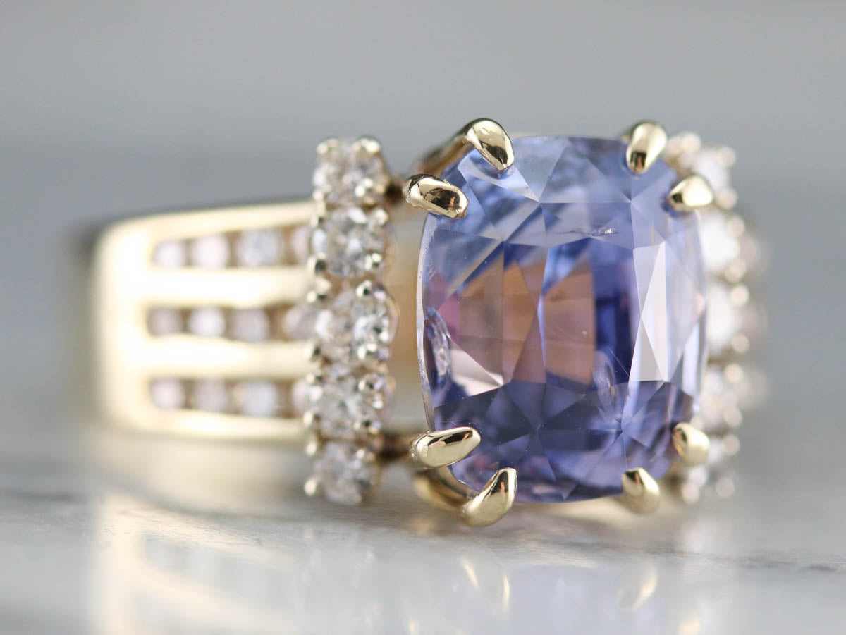 Sapphire and Diamond Cocktail Ring