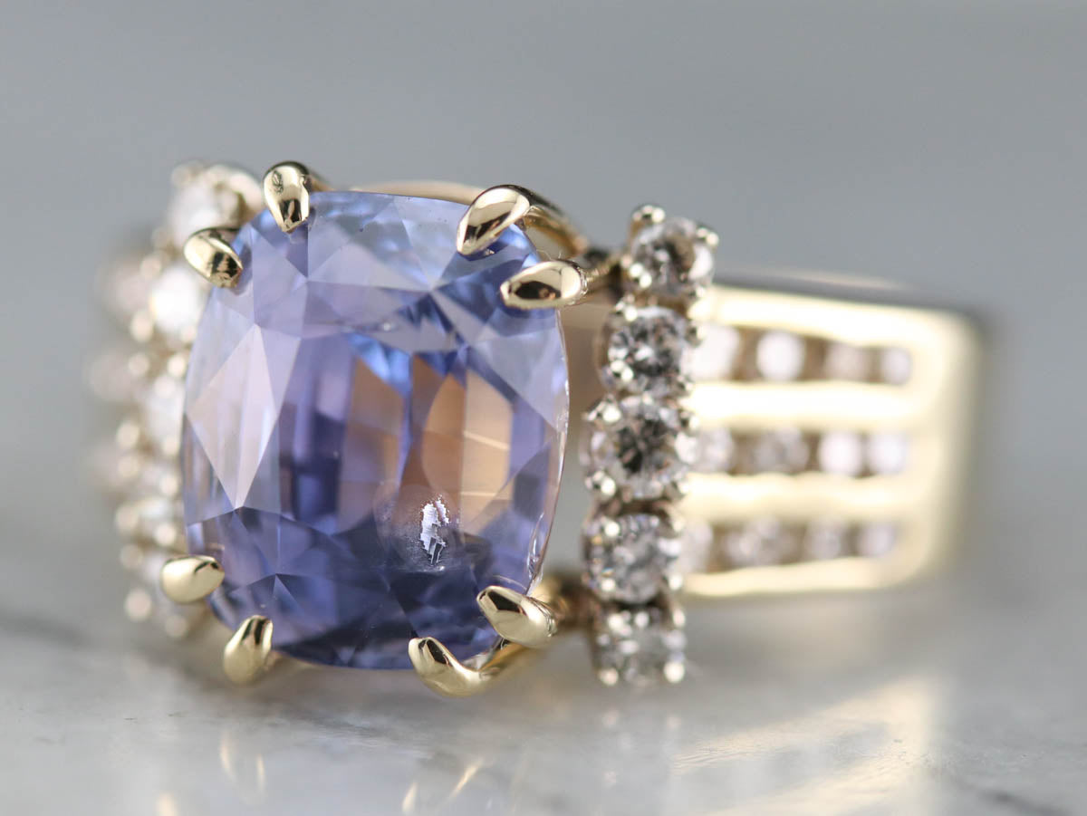 Sapphire and Diamond Cocktail Ring