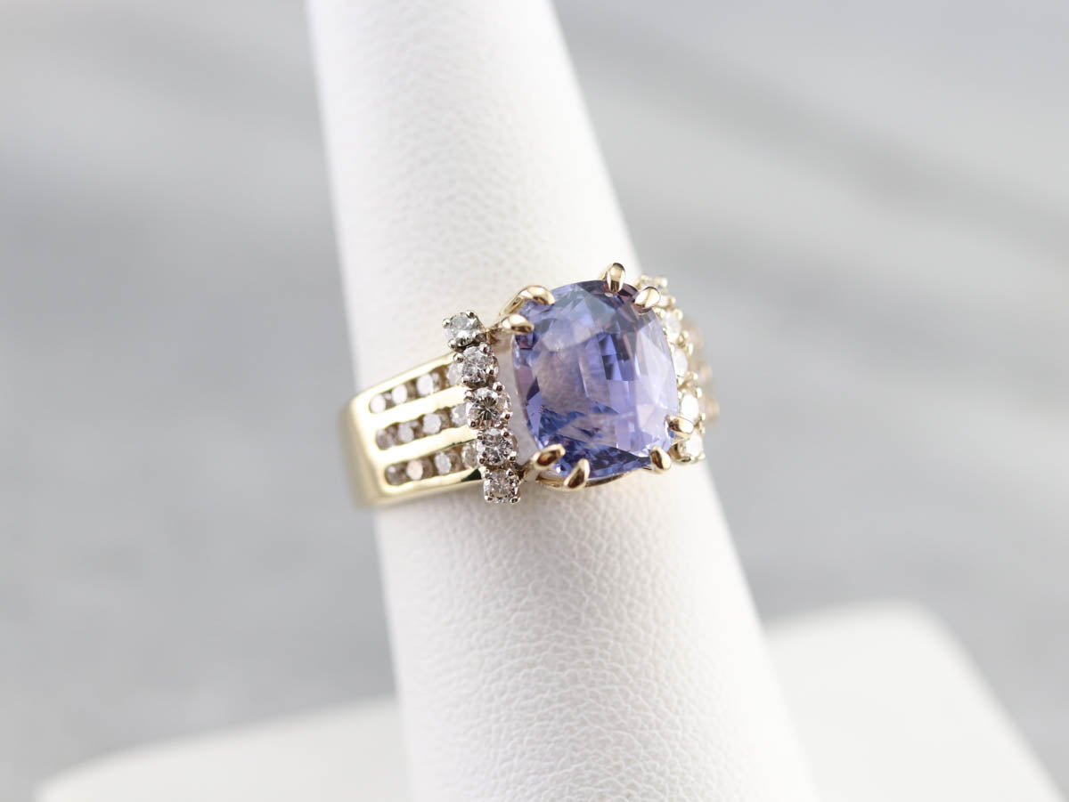 Sapphire and Diamond Cocktail Ring