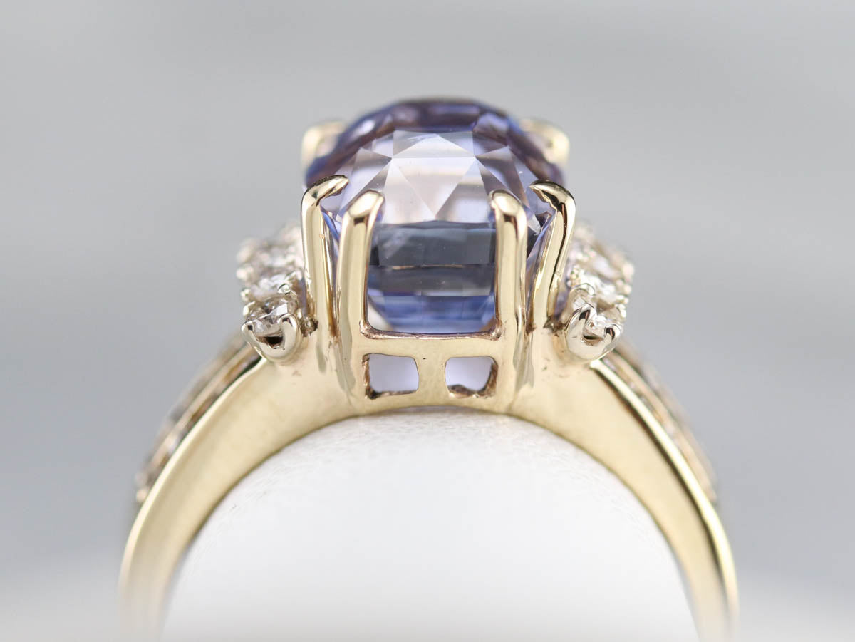 Sapphire and Diamond Cocktail Ring