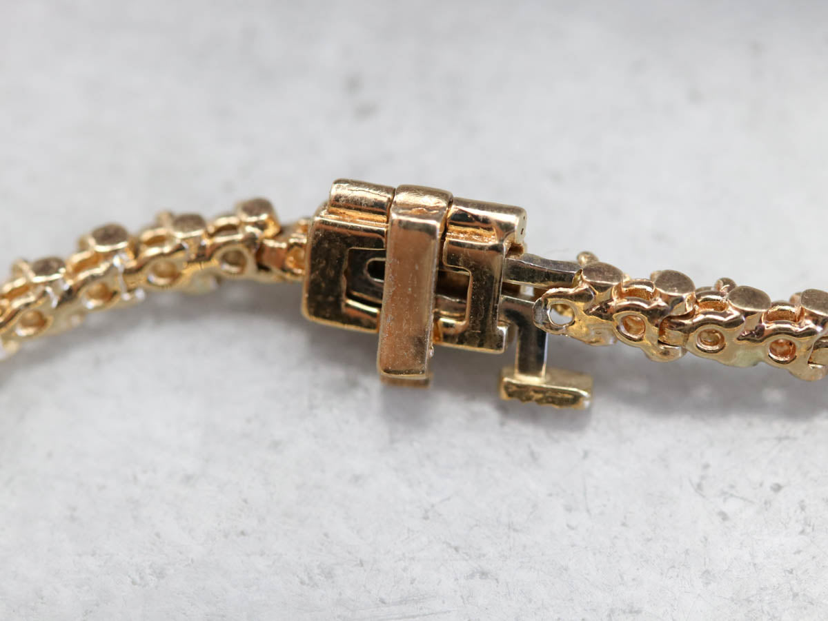 Yellow Gold Diamond Tennis Bracelet