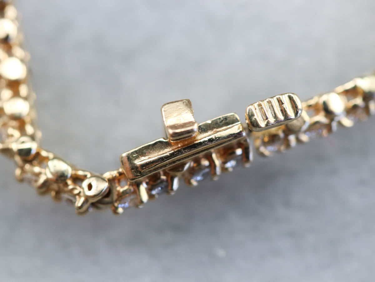 Yellow Gold Diamond Tennis Bracelet